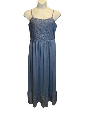 Market & Spruce | Dresses | Alisha Knit Strappy Back Blue Maxi Dress Small  | Poshmark